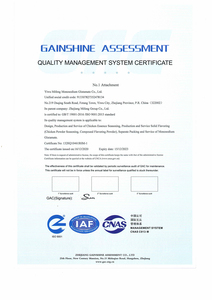 质量管理体系证书附英